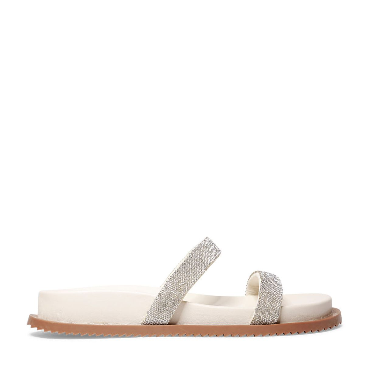 Papete Flat Com Tiras De Brilho Strass