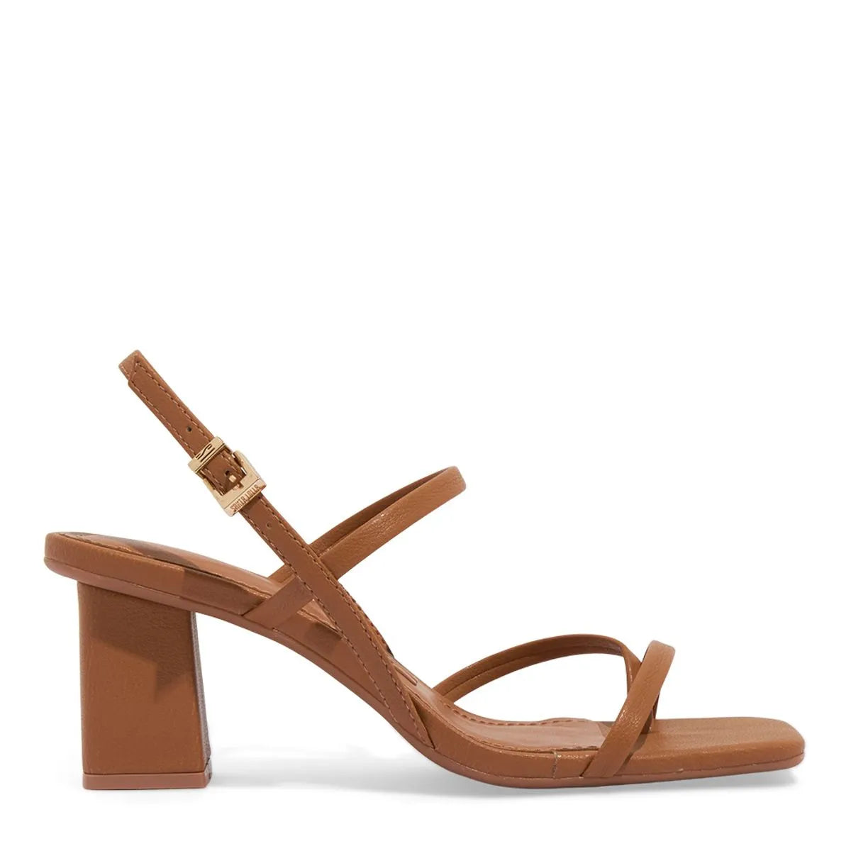 Sandália Floater Lux Off White Salto Grosso Médio