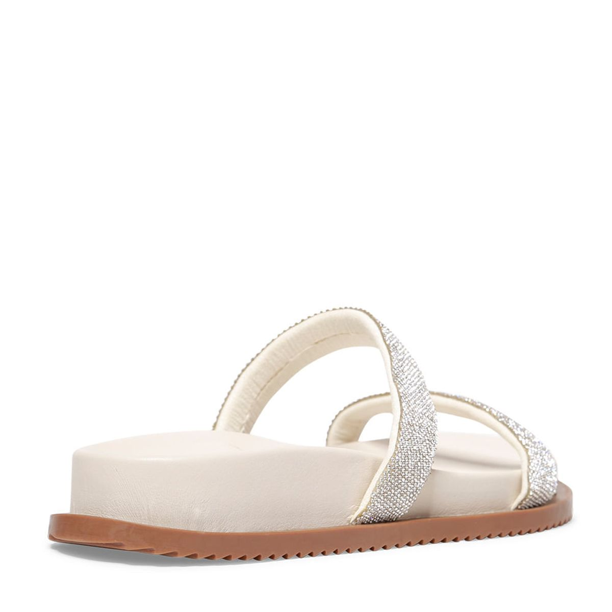 Papete Flat Com Tiras De Brilho Strass