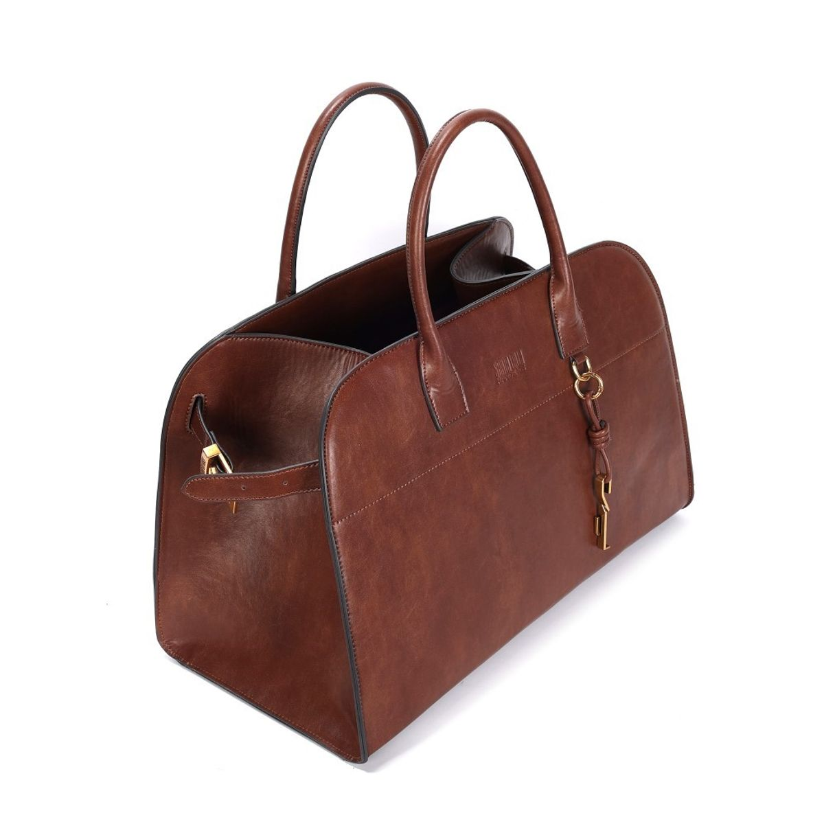 Bolsa Grande Rustico Marrom Alça Ombro