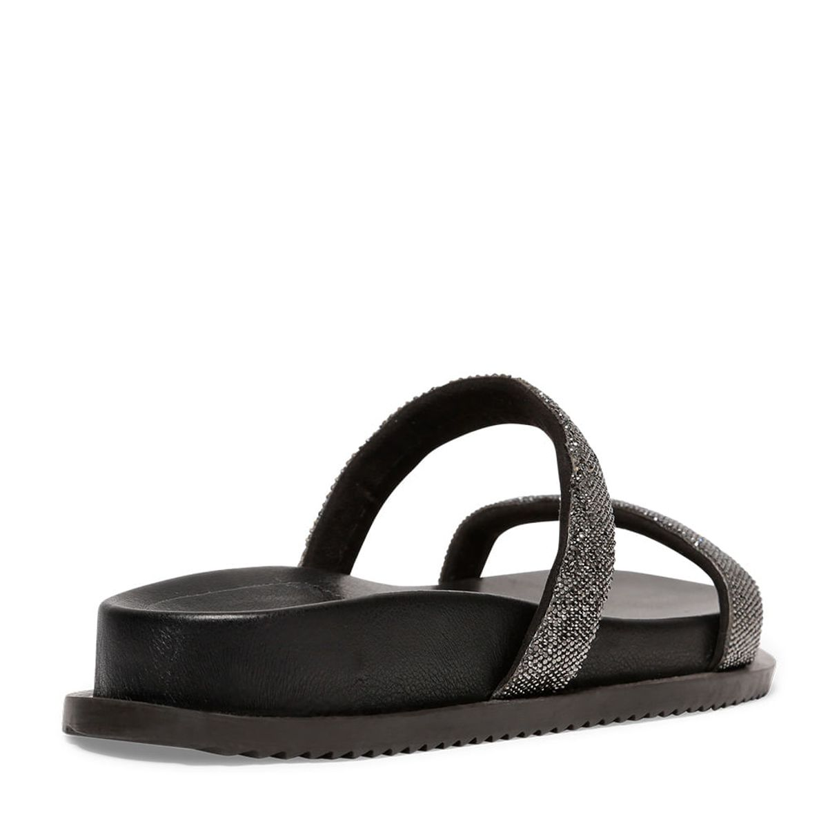 Papete Flat Com Tiras De Brilho Strass