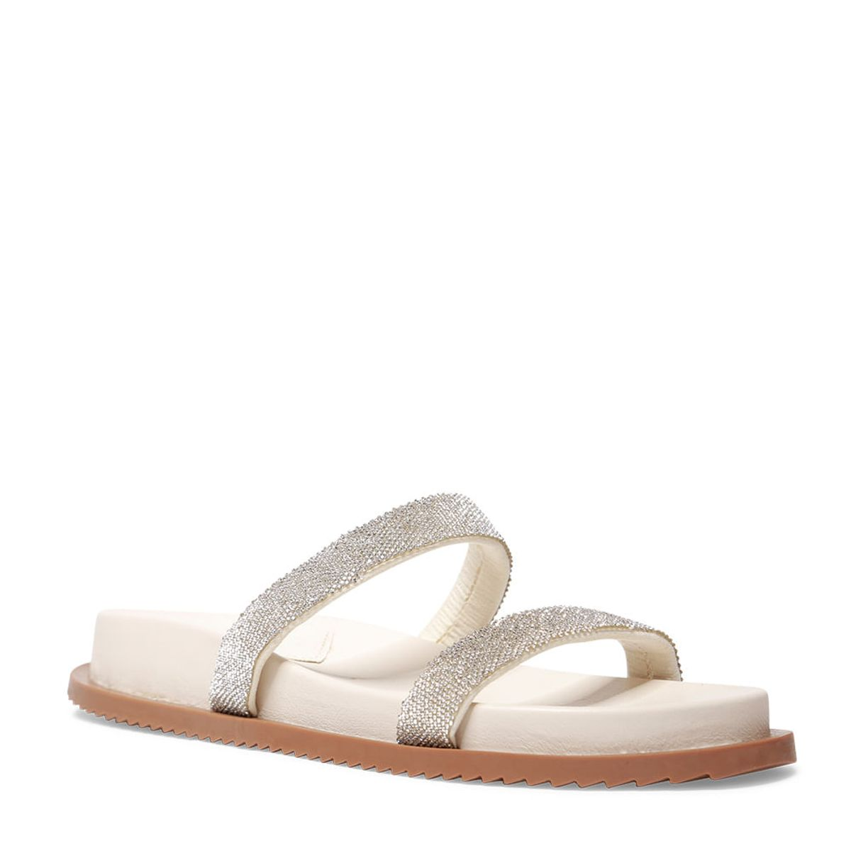 Papete Flat Com Tiras De Brilho Strass