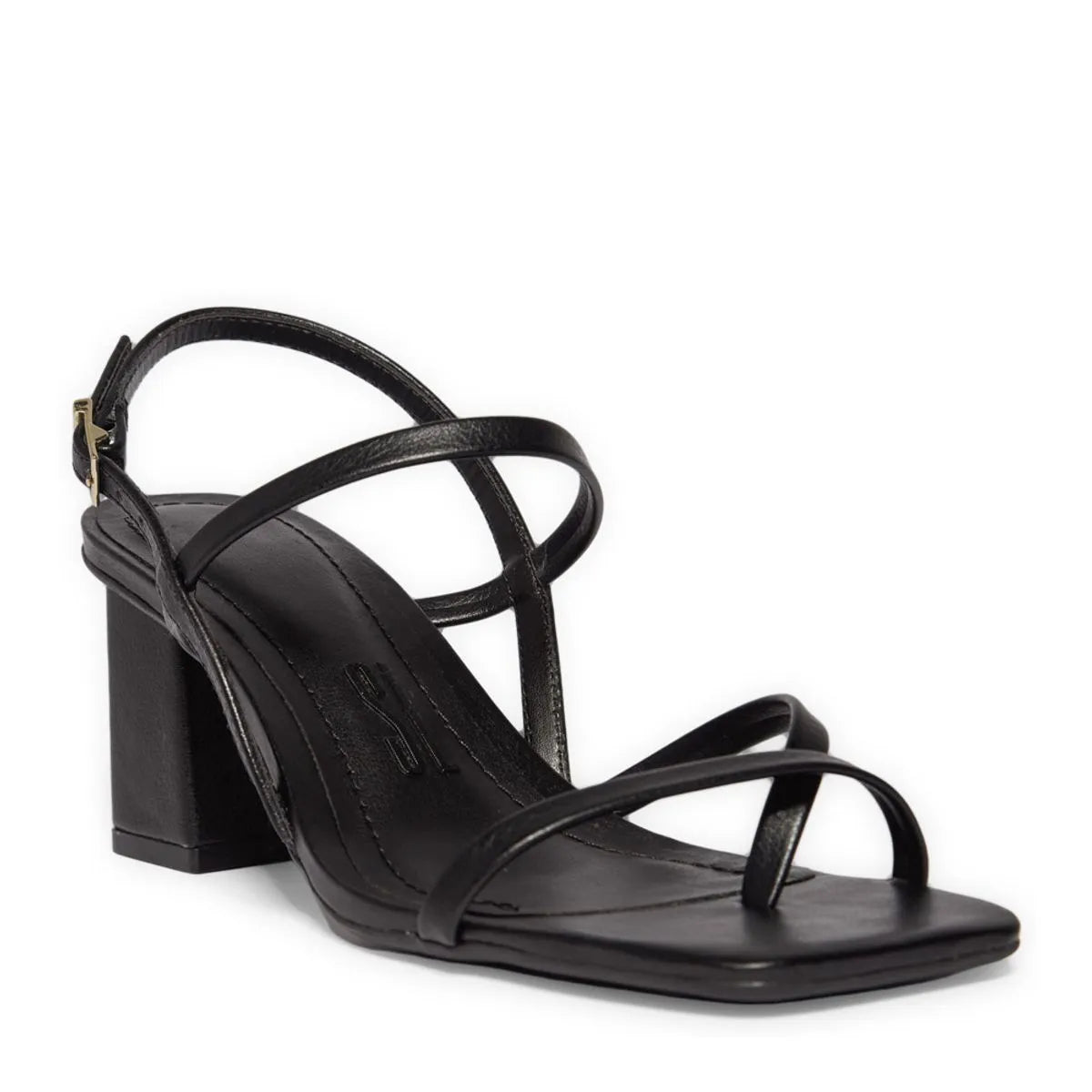 Sandália Floater Lux Off White Salto Grosso Médio
