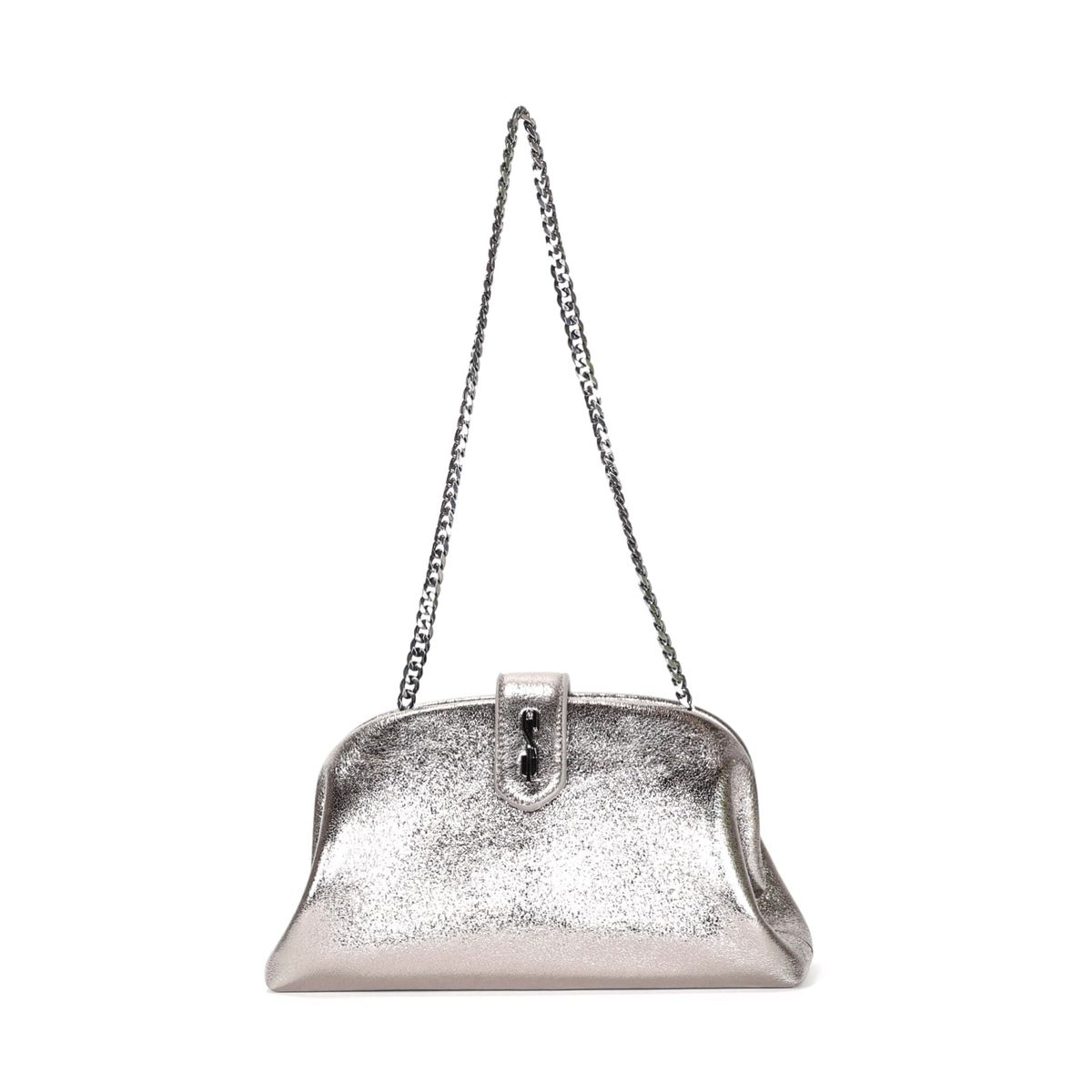 Bolsa Clutch Metalizada Alça De Ombro