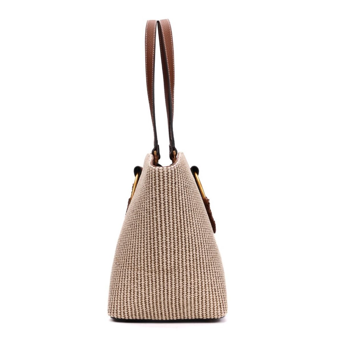 Bolsa Grande Tramado Bege Alça Ombro