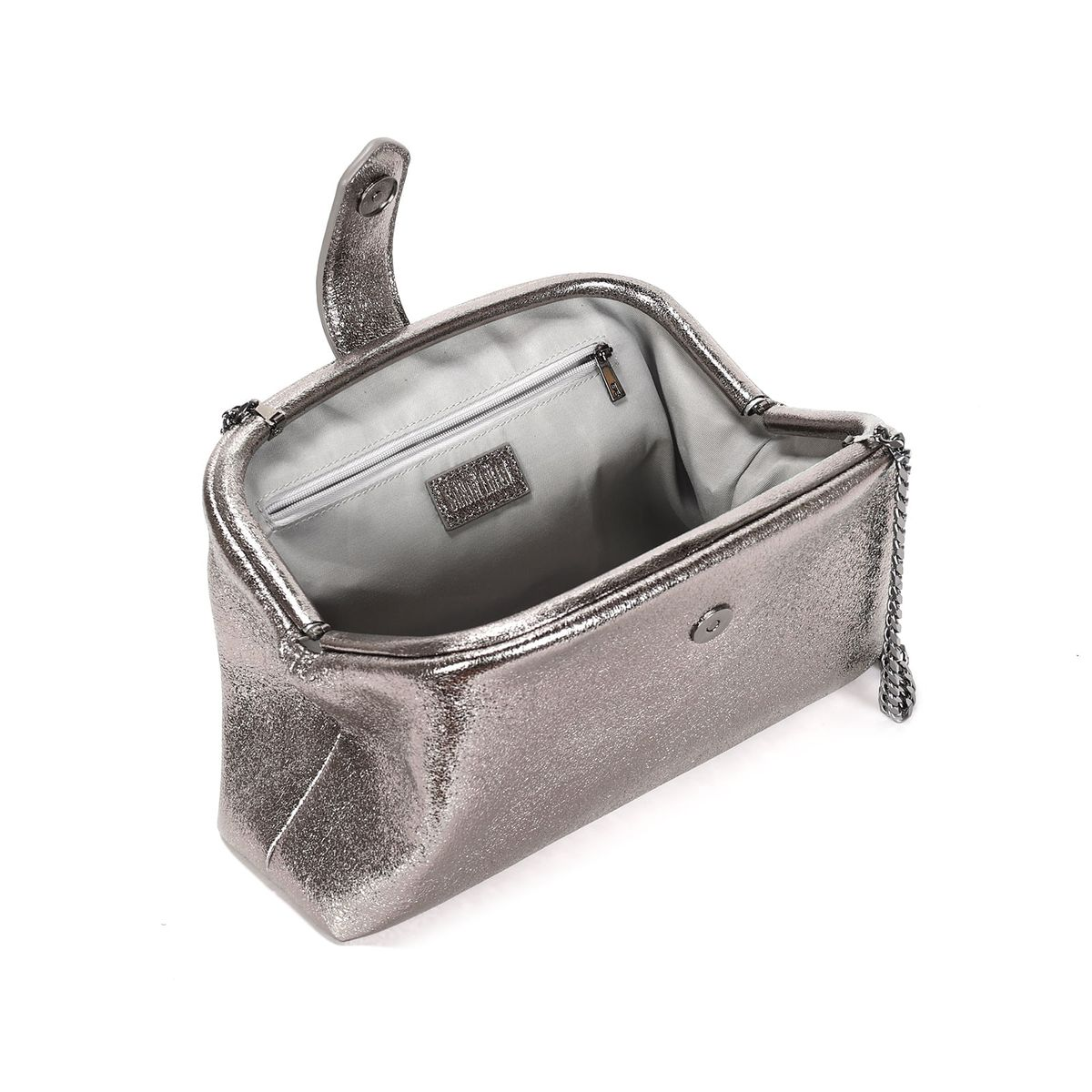 Bolsa Clutch Metalizada Alça De Ombro