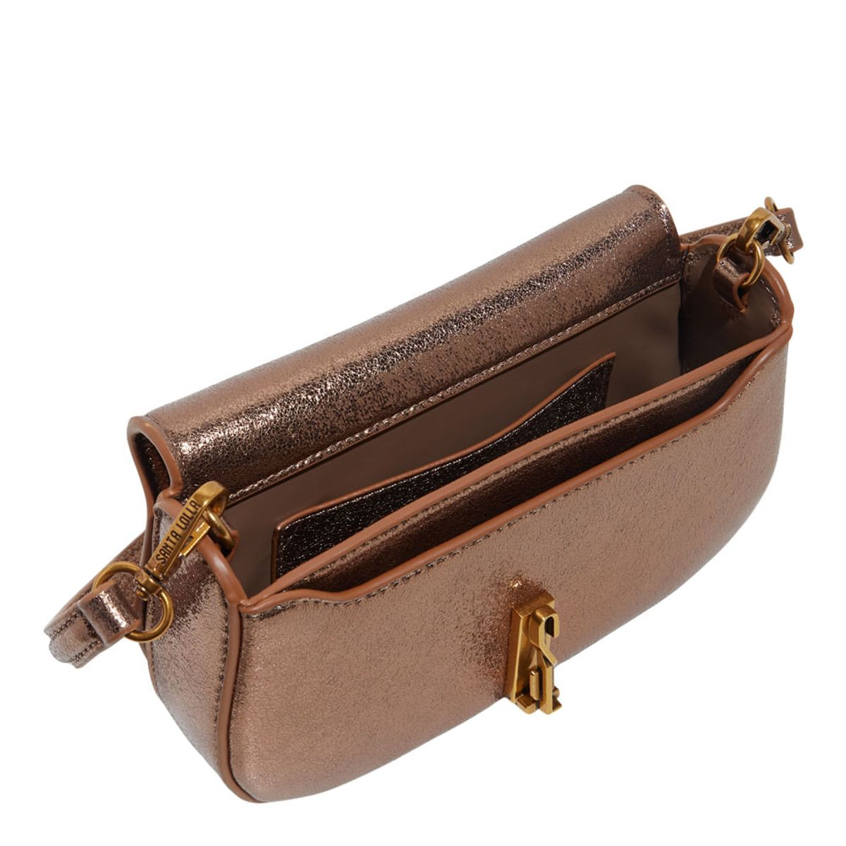 Bolsa Baguete Metalizada Alça De Ombro
