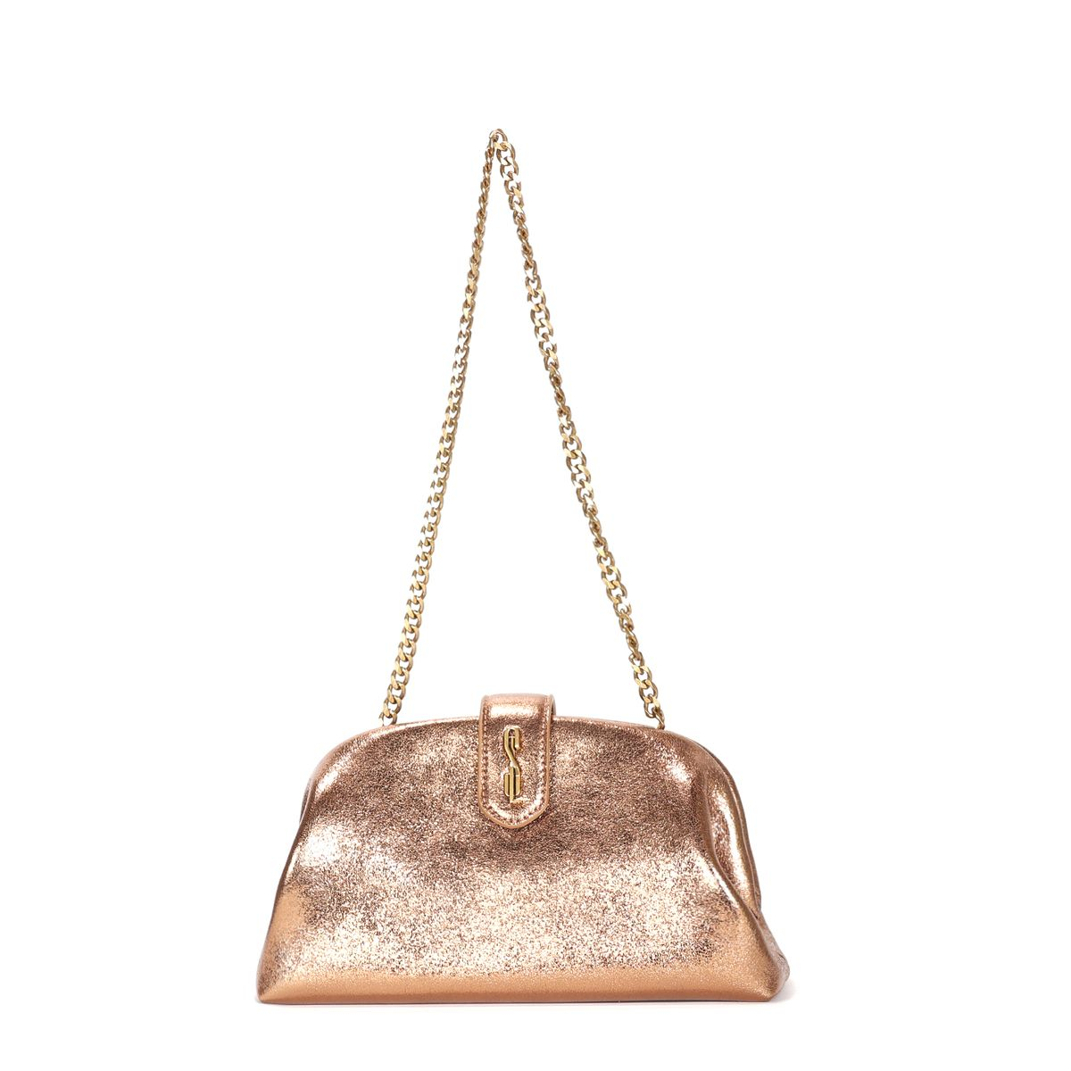 Bolsa Clutch Metalizada Alça De Ombro